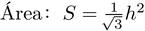 Formula del area de un triangulo equilatero a partir de la altura
